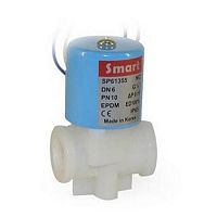 Клапан электромагнитный SMART SP-61355 G 1/4″ DN10 PN10 полипропилен, NC, катушка AC 220v в г. Москва