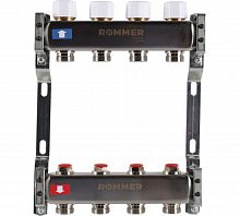 Коллектор стальной ROMMER RMS-3200 без расходомеров, 4 выхода в г. Москва