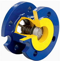 Клапан обратный пружинный Zetkama 402A Ду125 Ру16 чугунный, фланцевый  в г. Москва