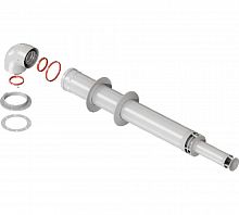 Комплект дымохода ROMMER антилед Ду60x100 1220 мм, фланец в комплекте в г. Москва