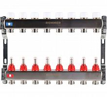 Коллектор стальной ROMMER RMS-1200 с расходомерами, 8 выходов в г. Москва