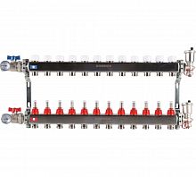 Коллектор стальной ROMMER RMS-1210 в сборе с расходомерами, 12 выходов в г. Москва